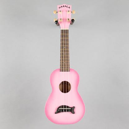 Kala Makala Dolphin Soprano Ukulele, Pink Burst