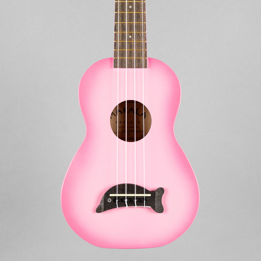 Kala Makala Dolphin Soprano Ukulele, Pink Burst