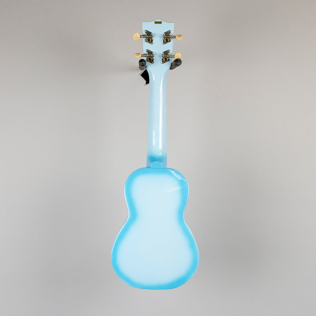 Kala Makala Soprano Dolphin Ukulele, Light Blue Burst