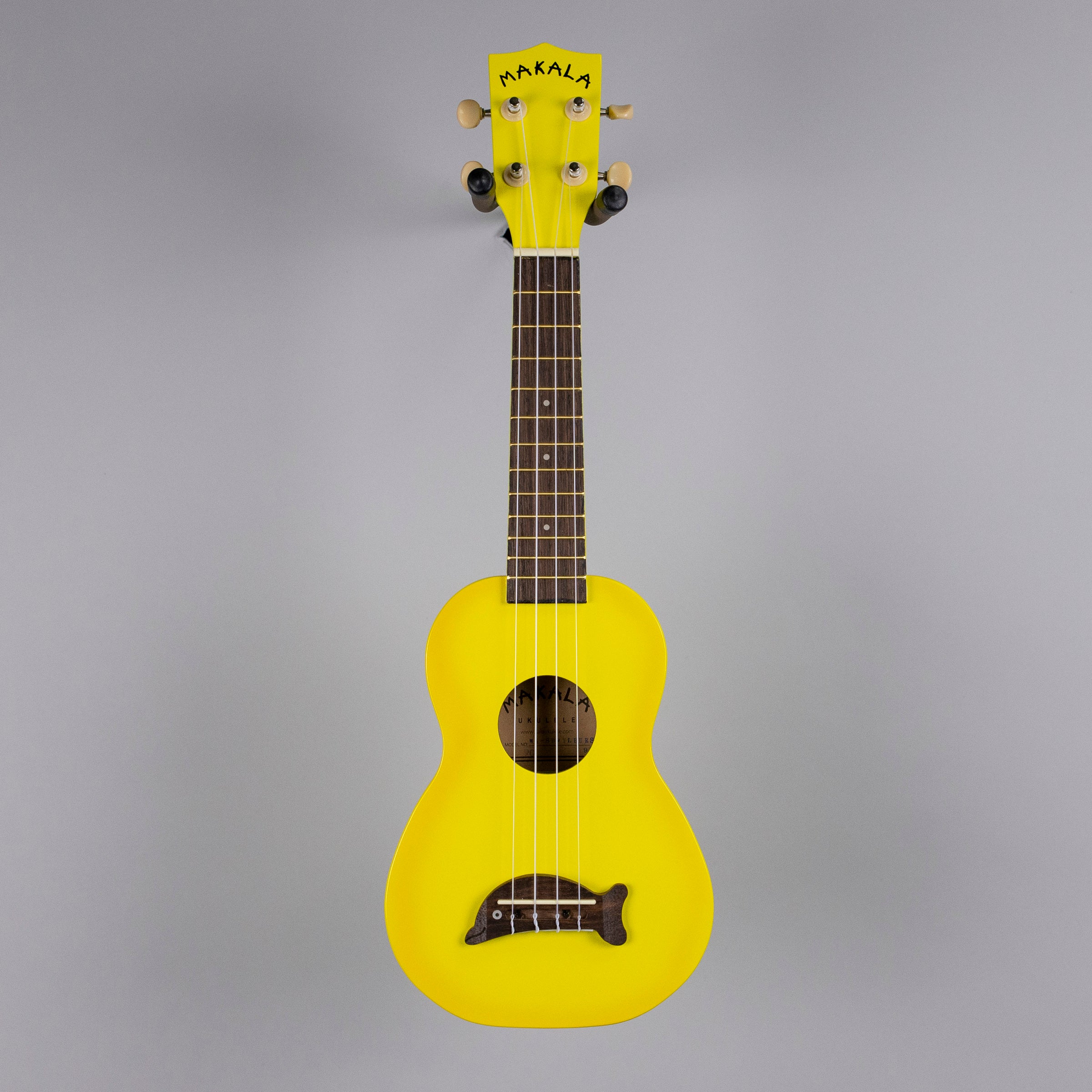 Kala Makala Soprano Dolphin Ukulele, Yellow Burst