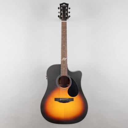 Kepma D3-130A-SB+ Dreadnought Acoustic Guitar, Sunburst, with AcoustiFex K-10 Pickup