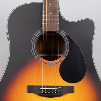 Kepma D3-130A-SB+ Dreadnought Acoustic Guitar, Sunburst, with AcoustiFex K-10 Pickup