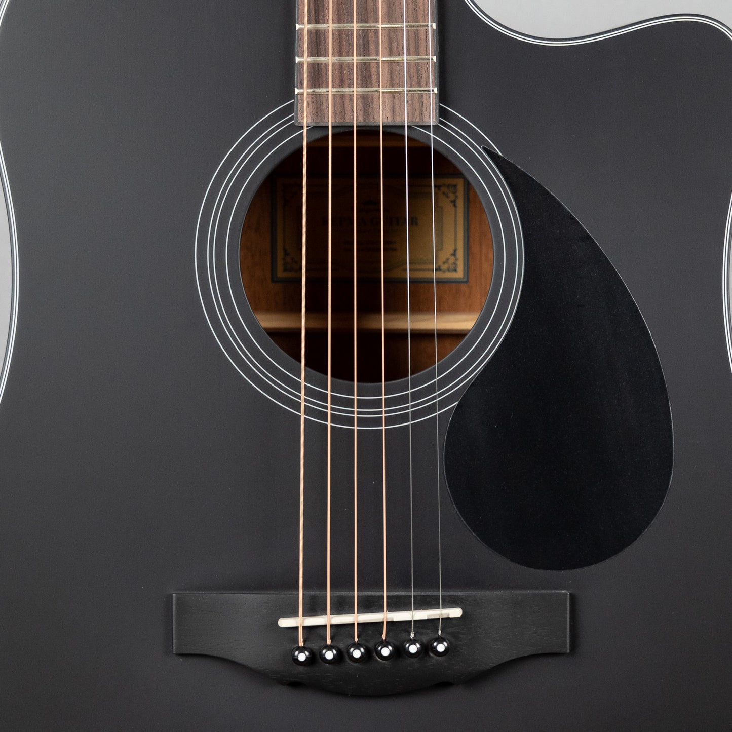 Kepma D3-130BK+ K3 Series Dreadnought Acoustic Guitar, Black Matte Finish