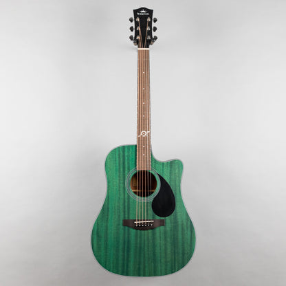 Kepma D3-130BL+ K3 Series Dreadnought Acoustic Guitar, Transparent Blue Matte Finish