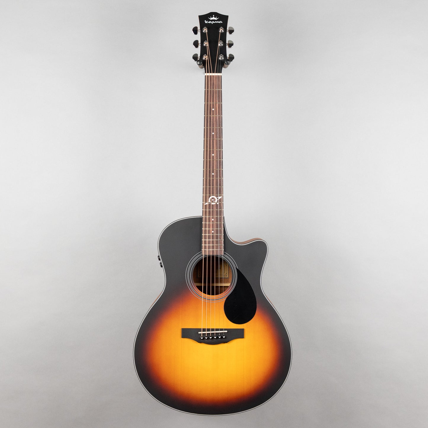 Kepma GA3-130ASB+ Grand Auditorium Acoustic Guitar, Sunburst Matte Finish, AcoustiFex K-10 Pickup