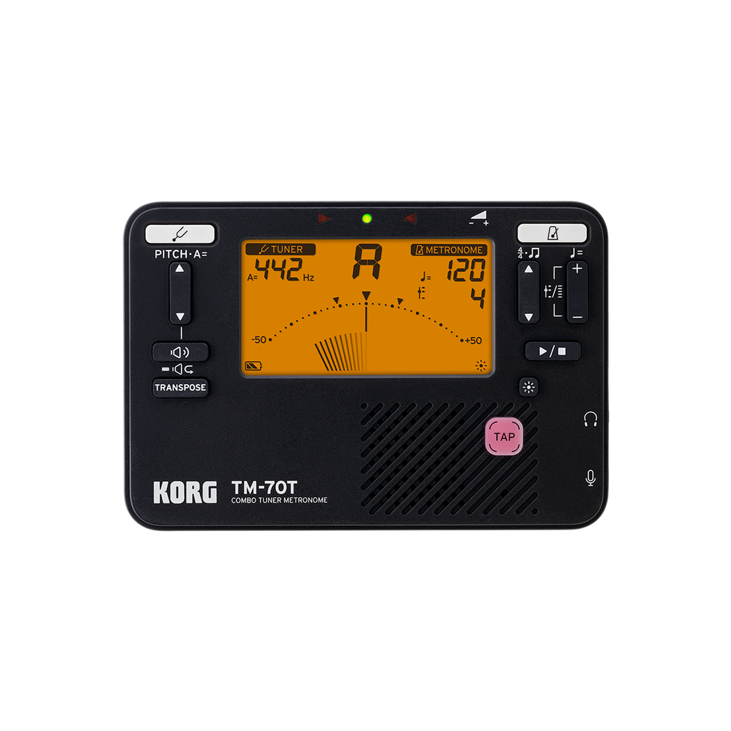 Korg TM-70T Combo Tuner/Metronome, Black