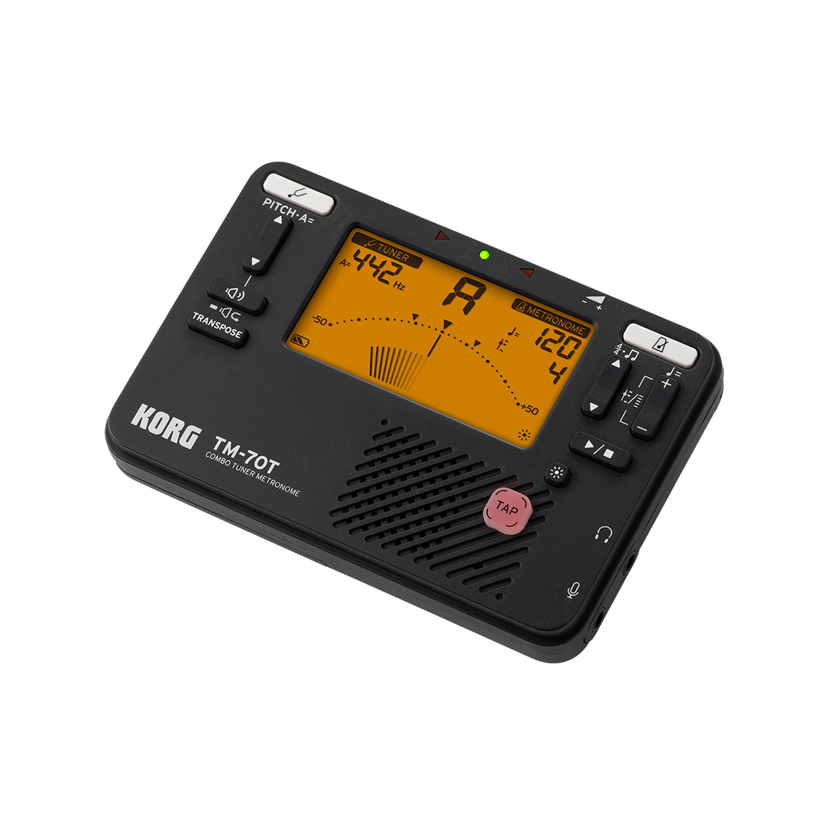 Korg TM-70T Combo Tuner/Metronome, Black