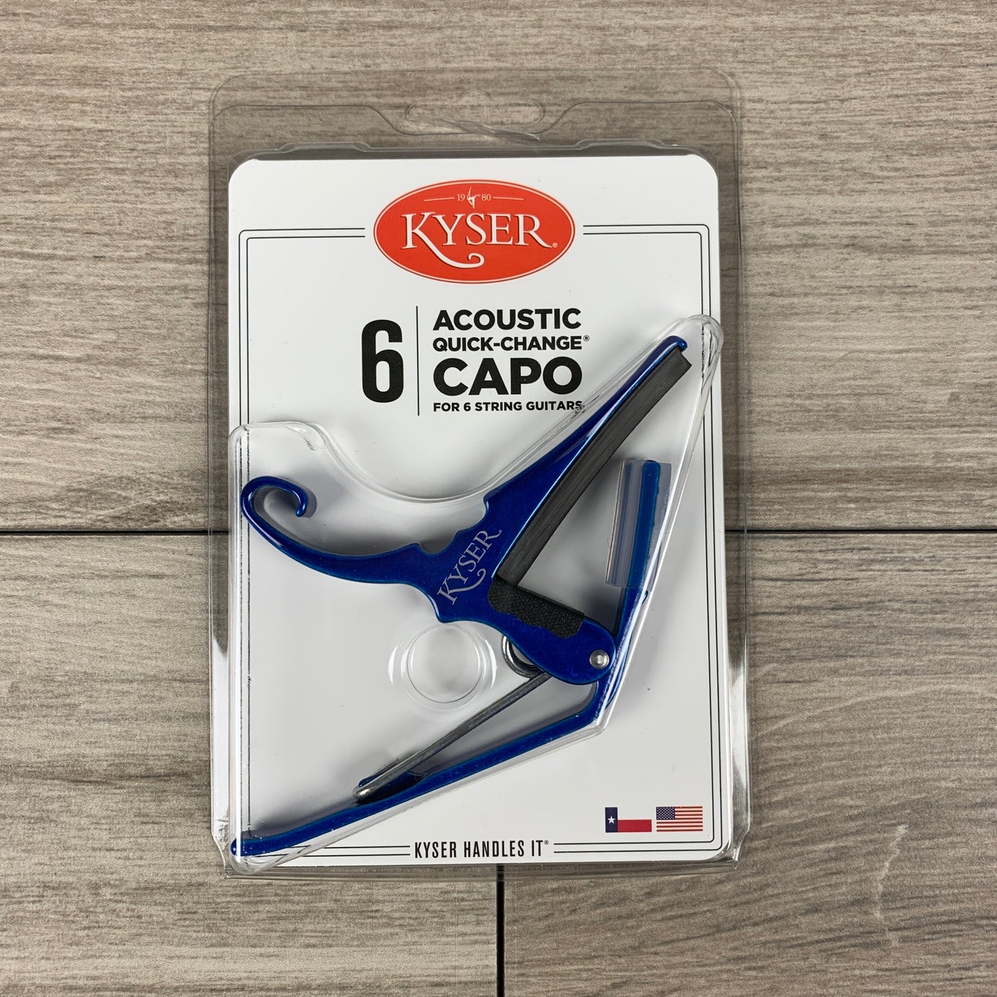 Kyser Acoustic Quick-Change Capo for 6-String Guitar, Blue