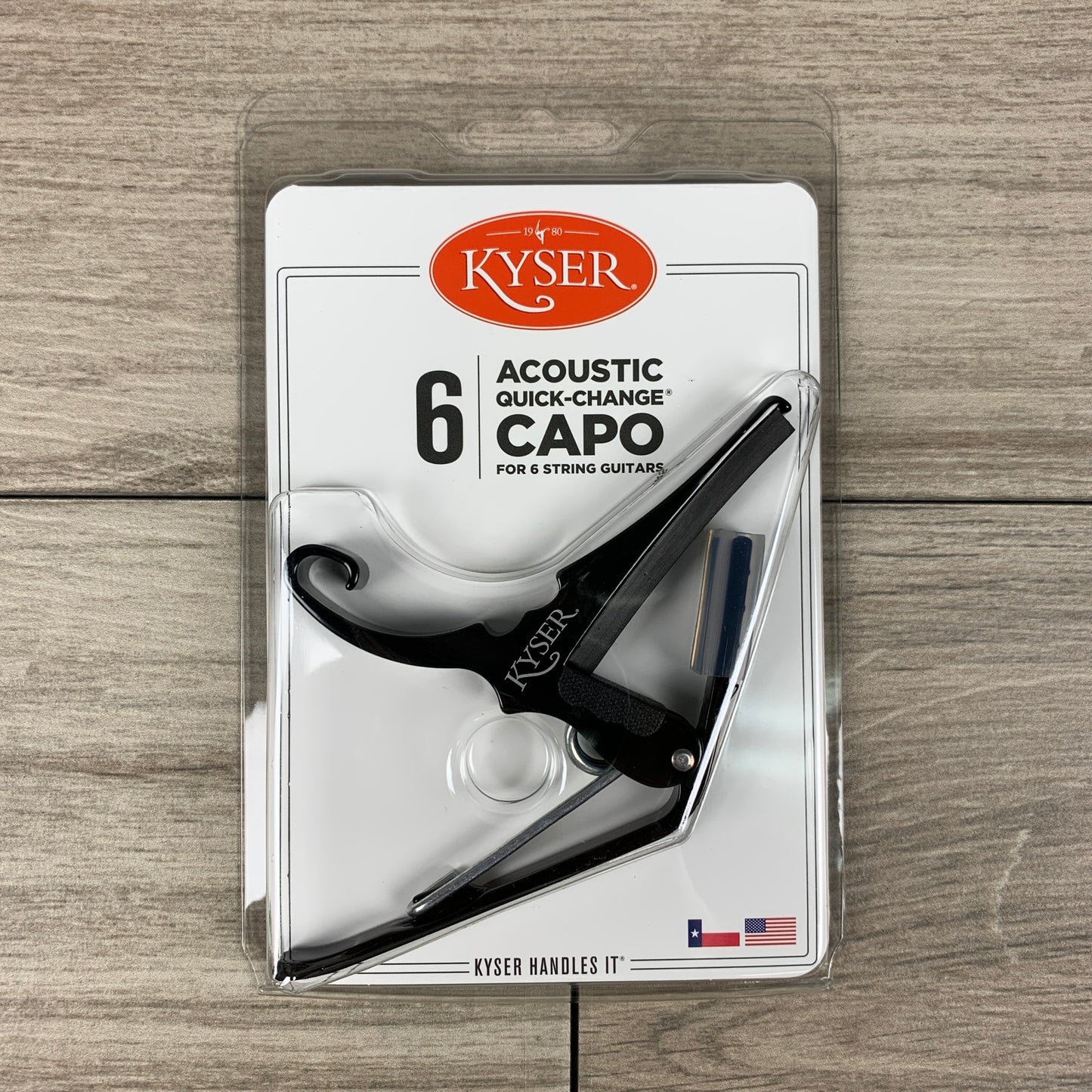 Kyser Acoustic Quick-Change Capo for 6-String Guitars, Black