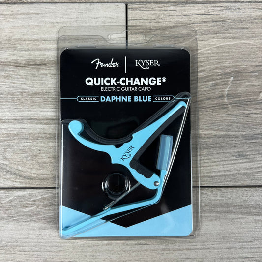 Kyser x Fender Quick-Change Electric Guitar Capo, Daphne Blue