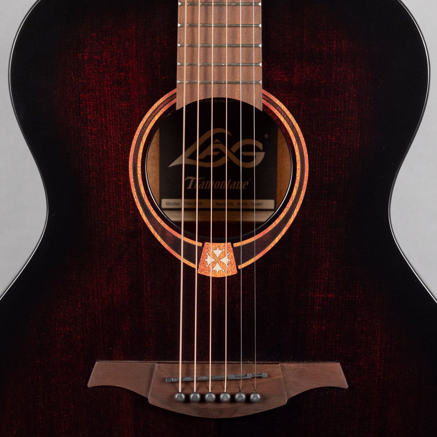 LAG T70A-B&B Tramontane Auditorium Acoustic Guitar, Black & Brown