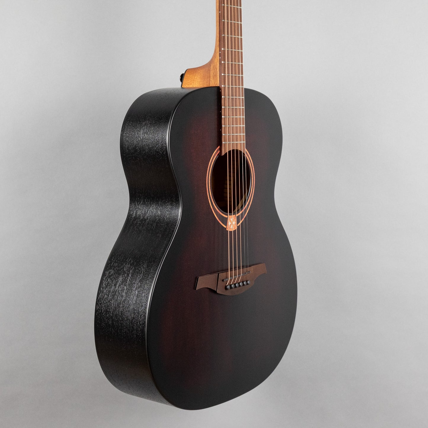 LAG T70A-B&B Tramontane Auditorium Acoustic Guitar, Black & Brown