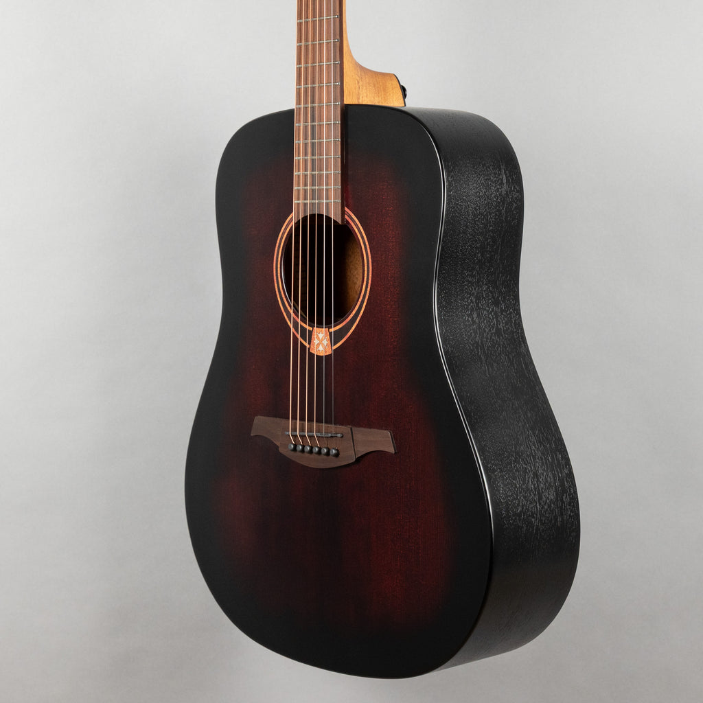 LAG T70D-B&B Tramontane Dreadnought Acoustic Guitar, Black & Brown