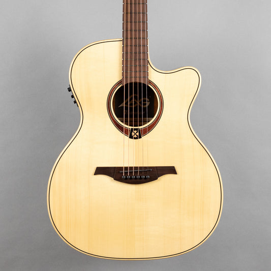 LAG T88ACE Tramontane Auditorium Cutaway Acoustic Guitar, Natural