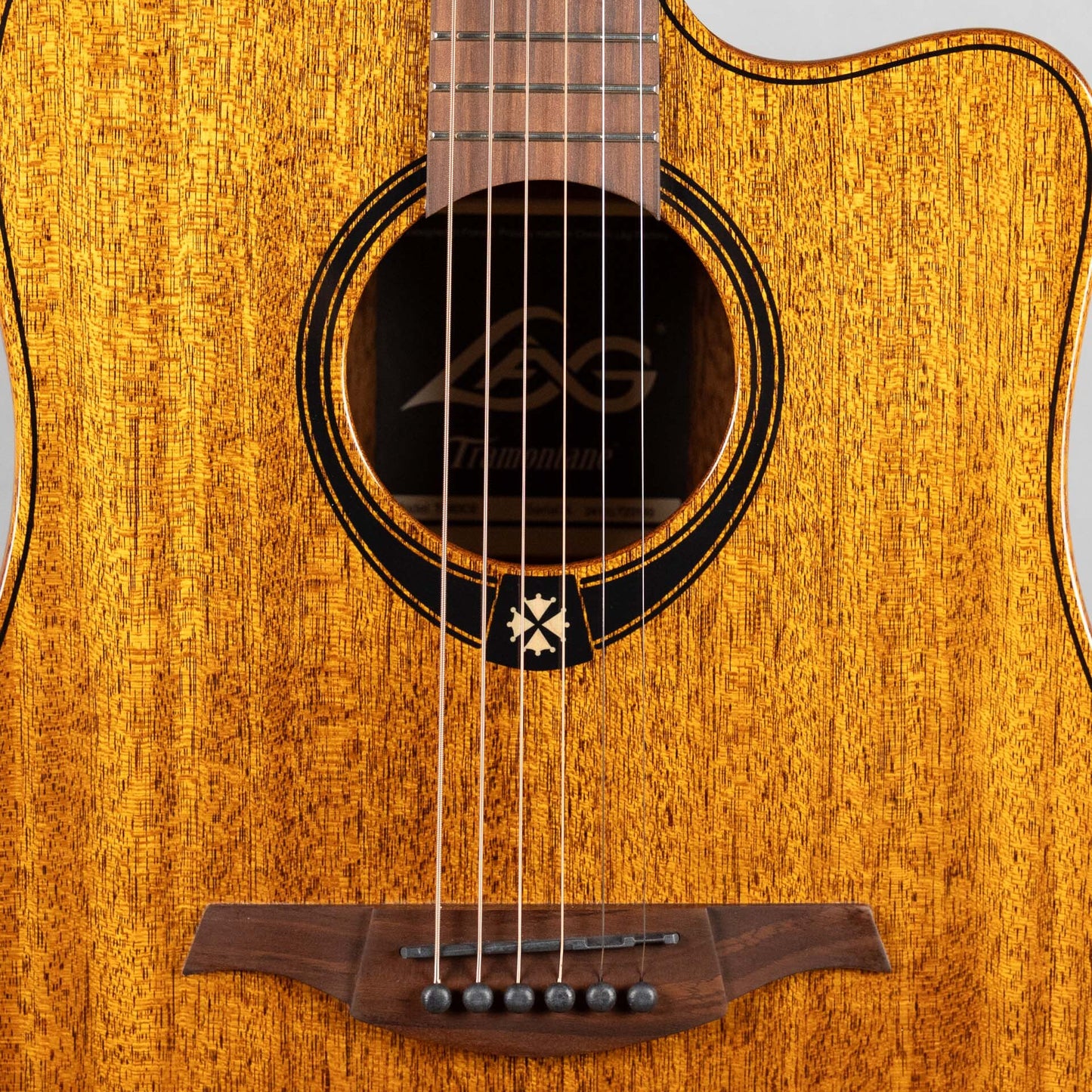 LAG T98DCE Tramontane Dreadnought Cutaway Acoustic Guitar, Natural