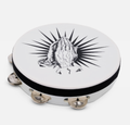 LP 10" Praise Praying Hands Tambourine, White