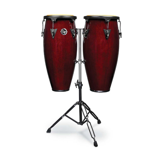 LP Aspire Wood 10" and 11" Congas w/Stand - Dark Wood
