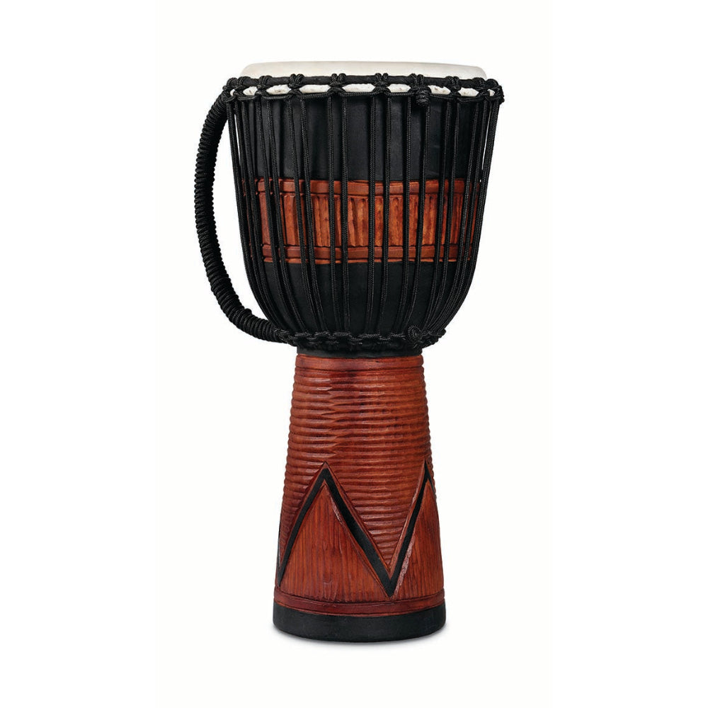 LP World Beat Wood Art Djembe, Large, Black Brown