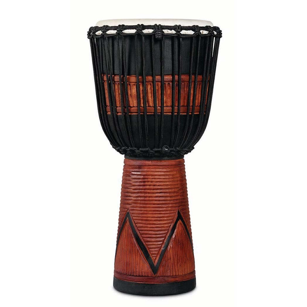 LP World Beat Wood Art Djembe, Large, Black Brown