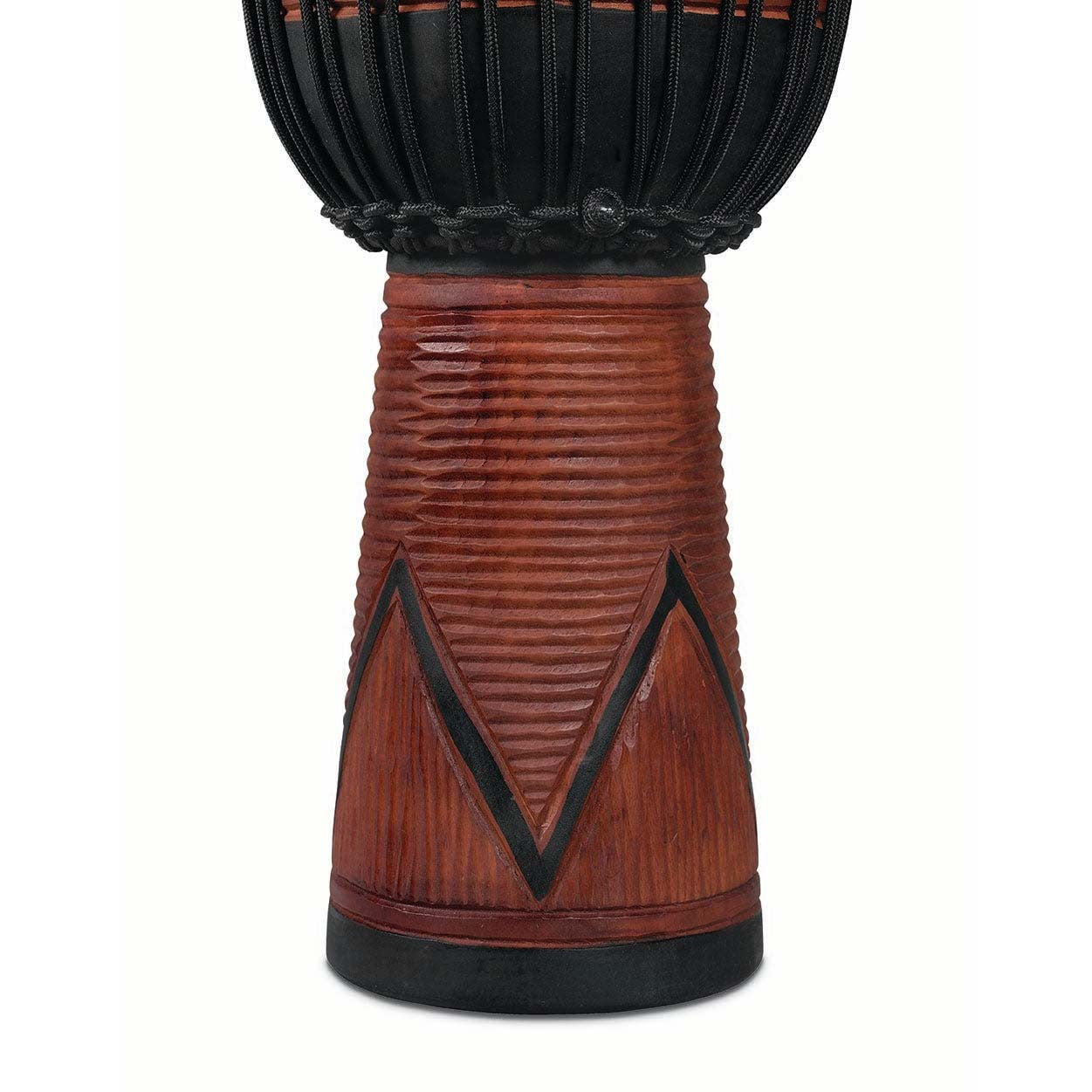 LP World Beat Wood Art Djembe, Large, Black Brown