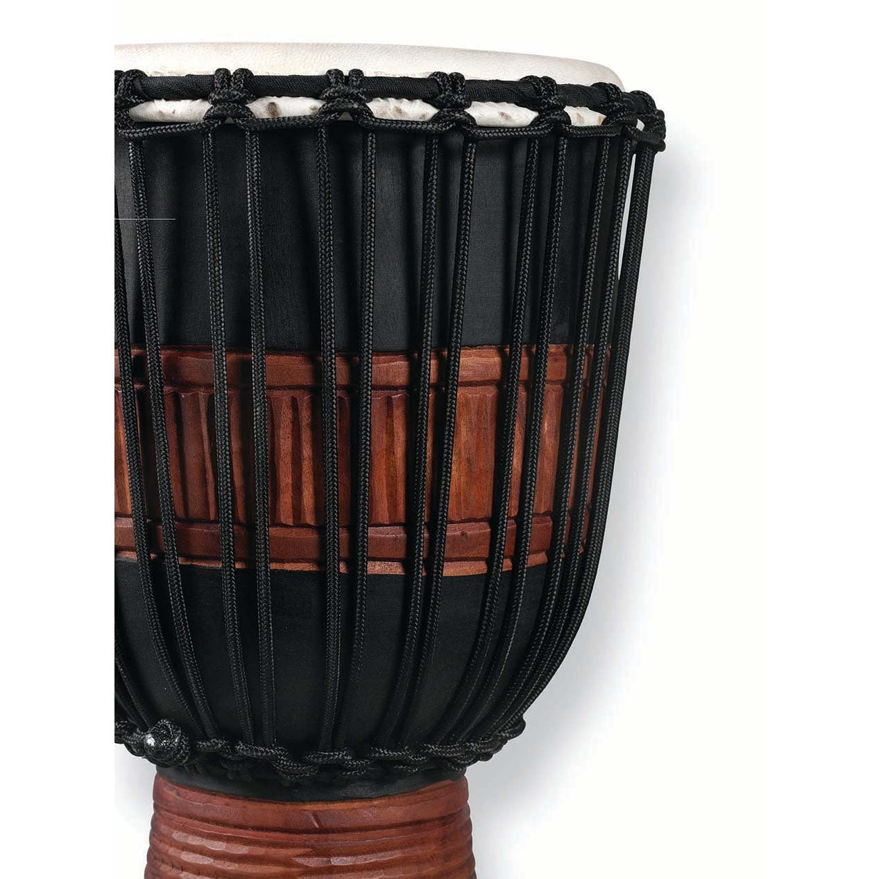 LP World Beat Wood Art Djembe, Large, Black Brown