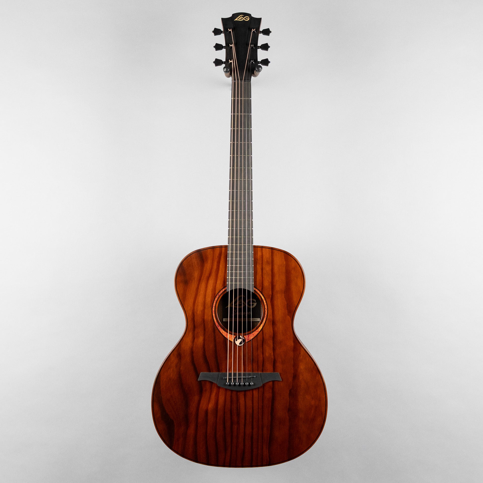 Lag Sauvage-A Auditorium Acoustic Guitar, Brankowood Top / Smoked Eucalyptus Rough Sawn Back & Sides