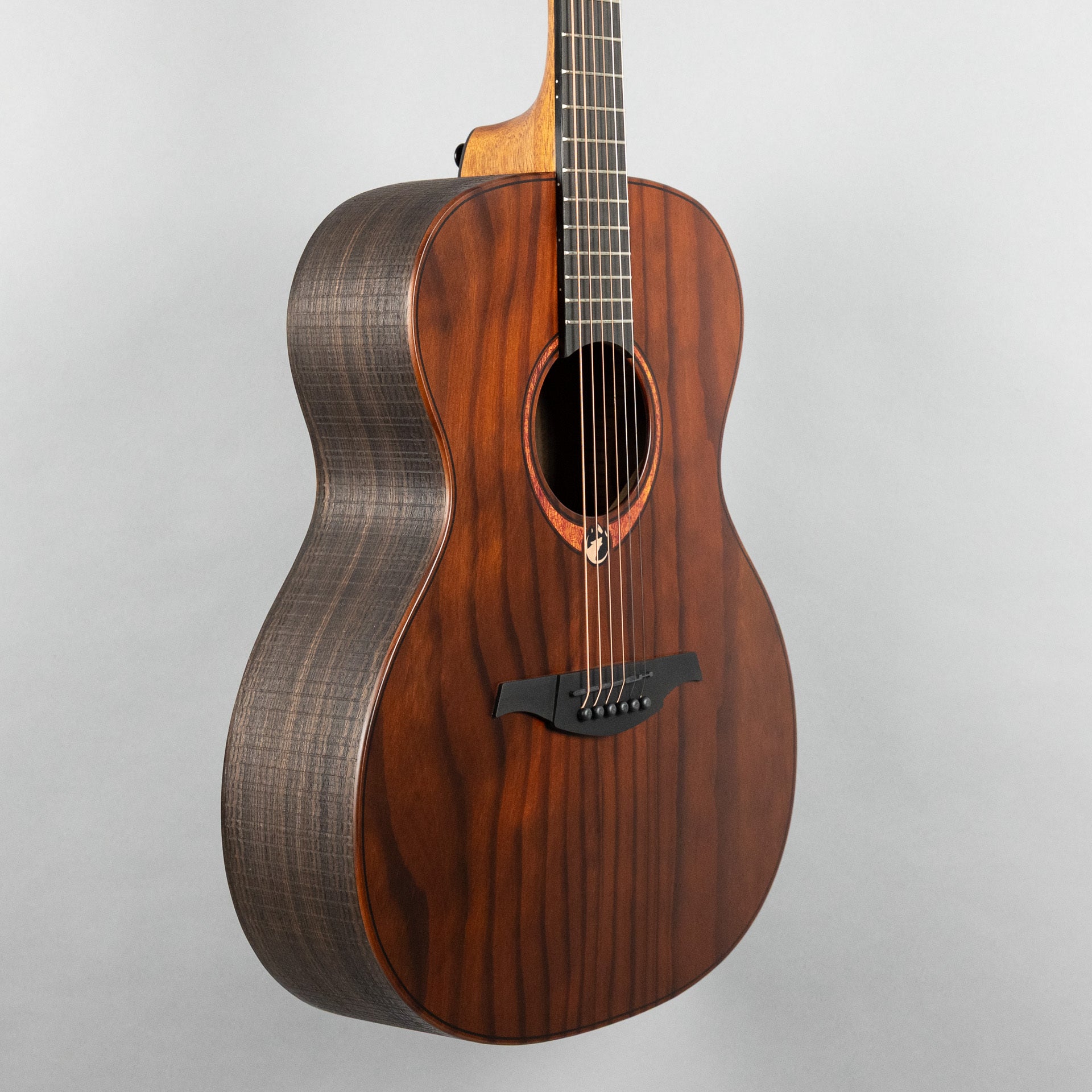 Lag Sauvage-A Auditorium Acoustic Guitar, Brankowood Top / Smoked Eucalyptus Rough Sawn Back & Sides