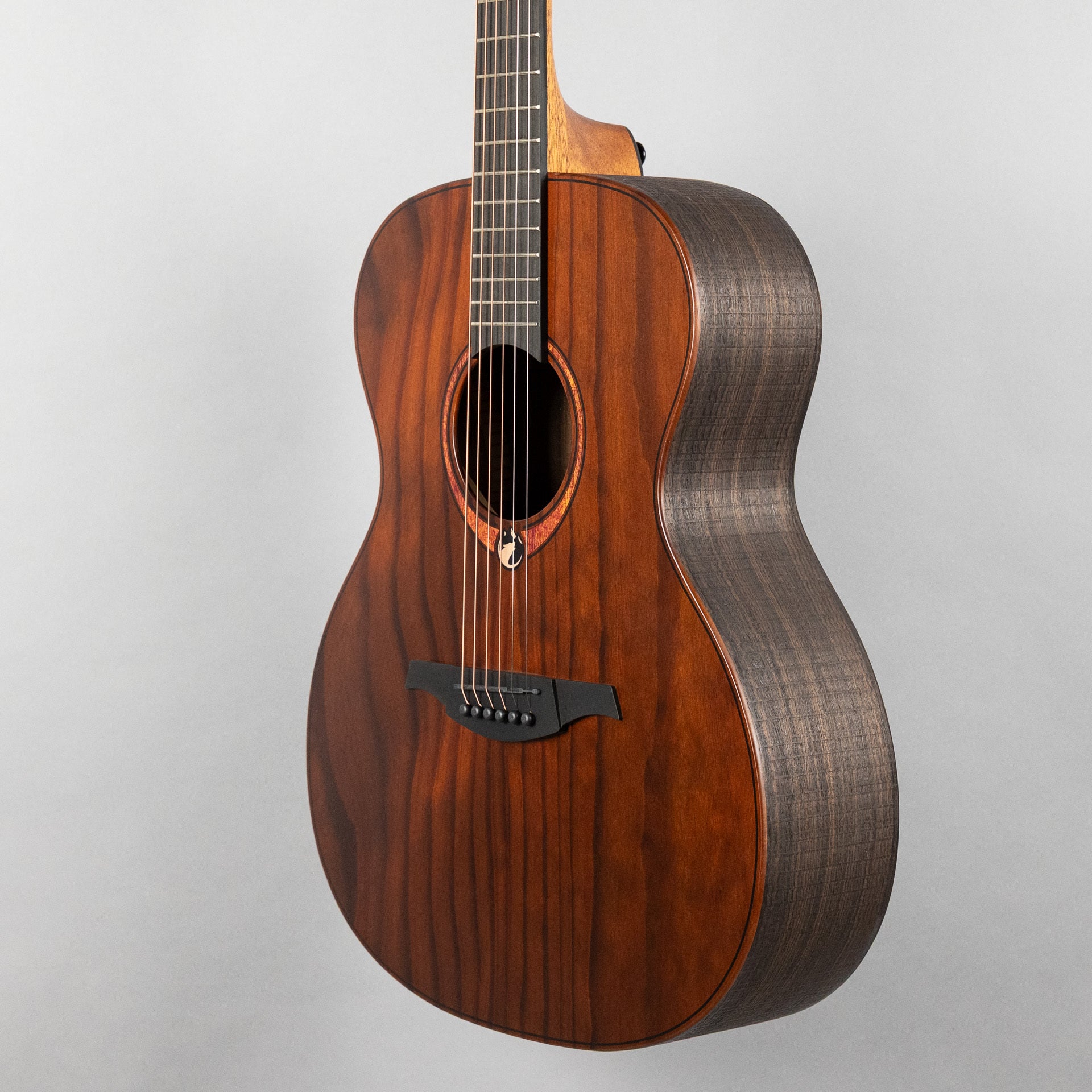 Lag Sauvage-A Auditorium Acoustic Guitar, Brankowood Top / Smoked Eucalyptus Rough Sawn Back & Sides
