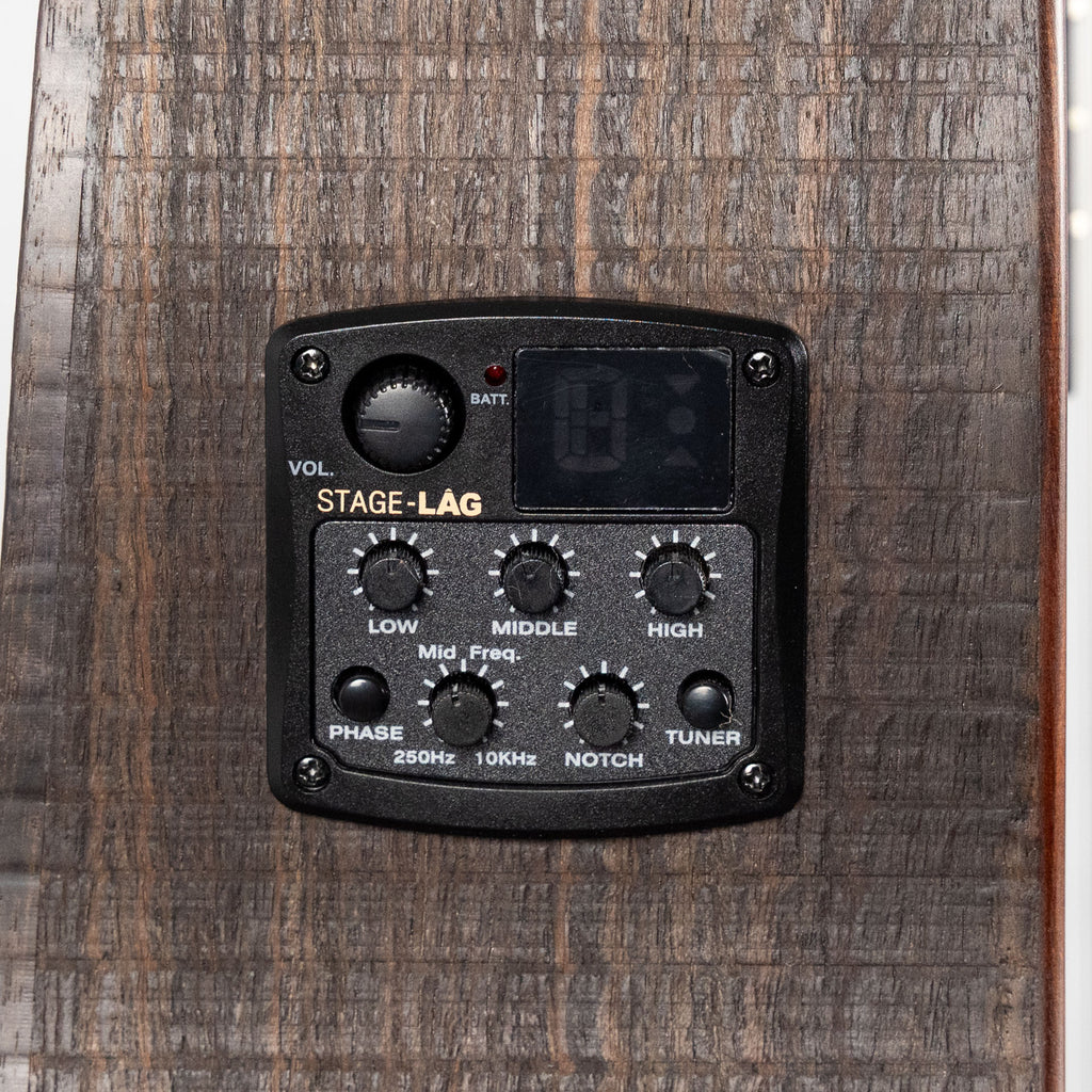 Lag Sauvage-DCE Dreadnought Cutaway Acoustic/Electric Guitar, Brankowood Top / Smoked Eucalyptus Rough Sawn Back & Sides