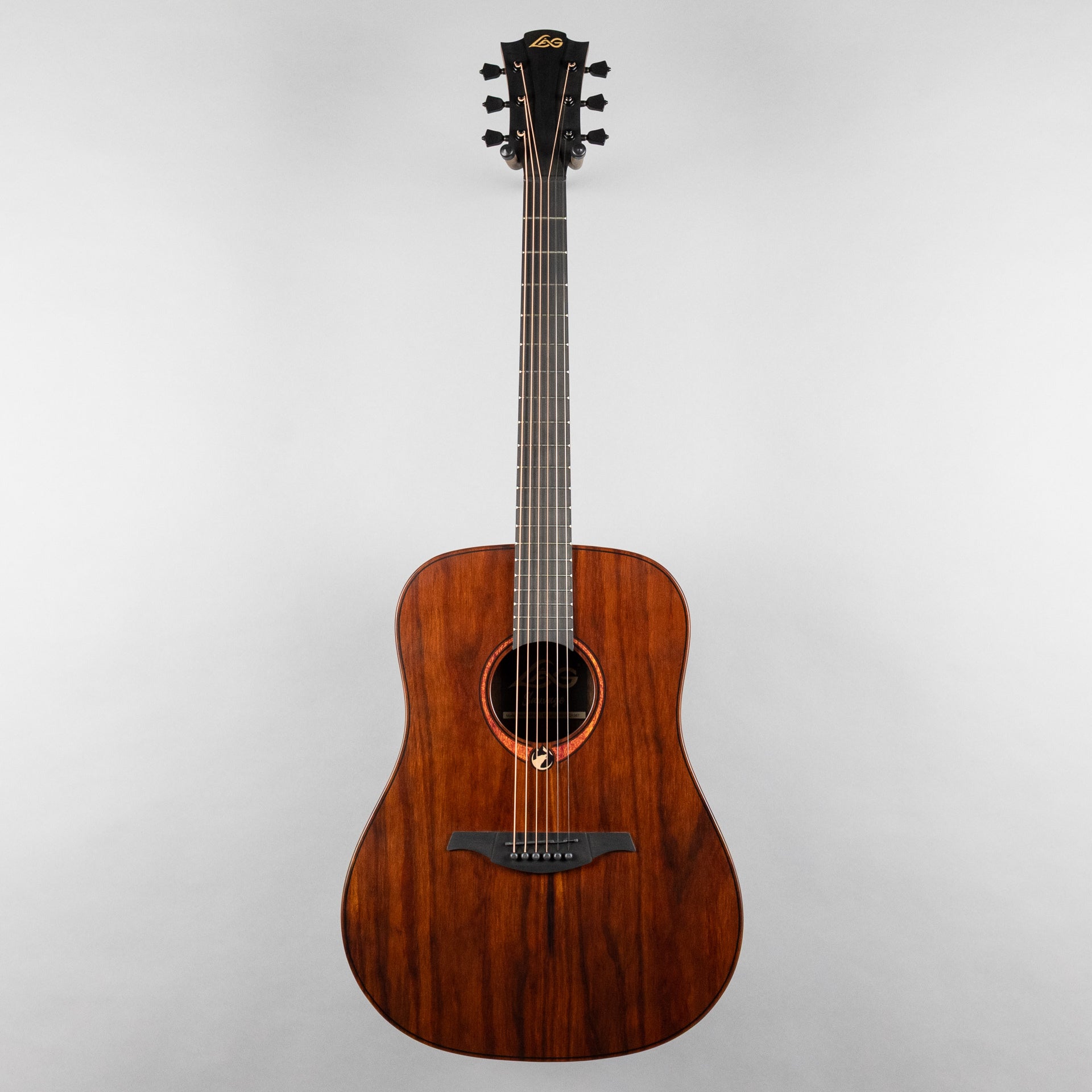 Lag Sauvage-D Dreadnought Acoustic Guitar, Brankowood Top / Smoked Eucalyptus Rough Sawn Back & Sides