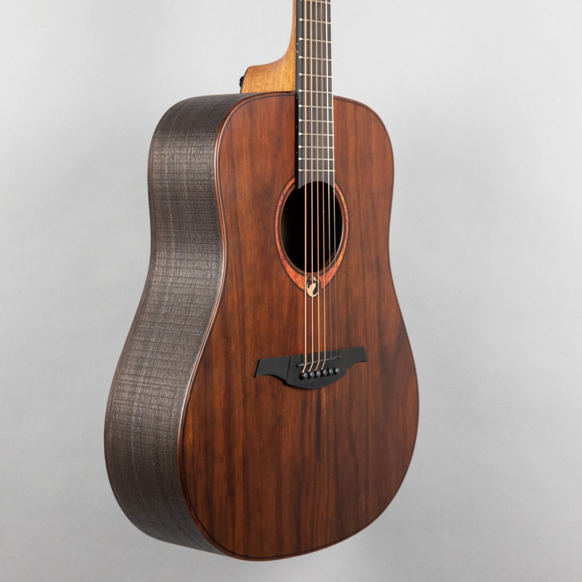 Lag Sauvage-D Dreadnought Acoustic Guitar, Brankowood Top / Smoked Eucalyptus Rough Sawn Back & Sides
