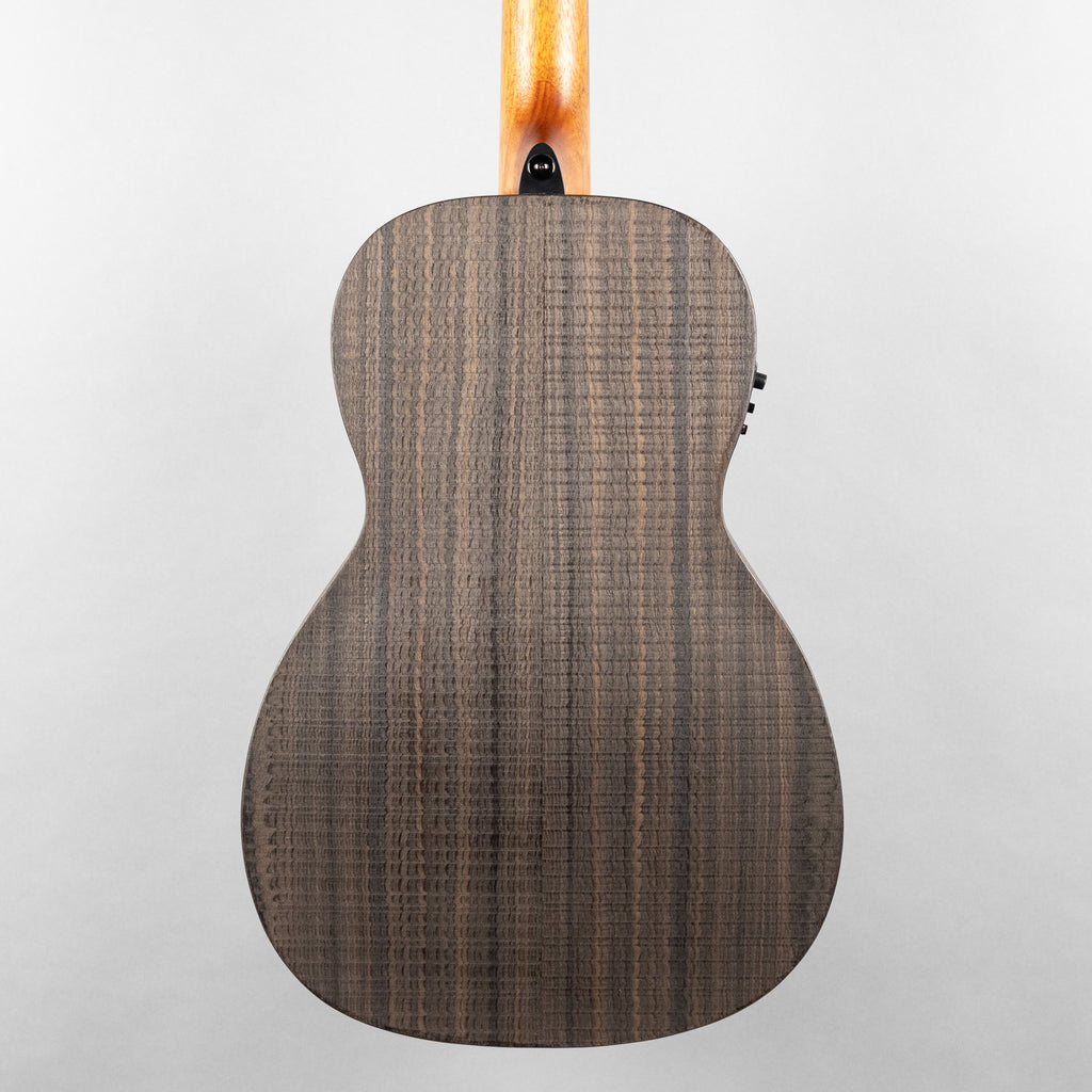 Lag Sauvage-PE Parlor Acoustic/Electric Guitar, Brankowood Top / Smoked Eucalyptus Rough Sawn Back & Sides