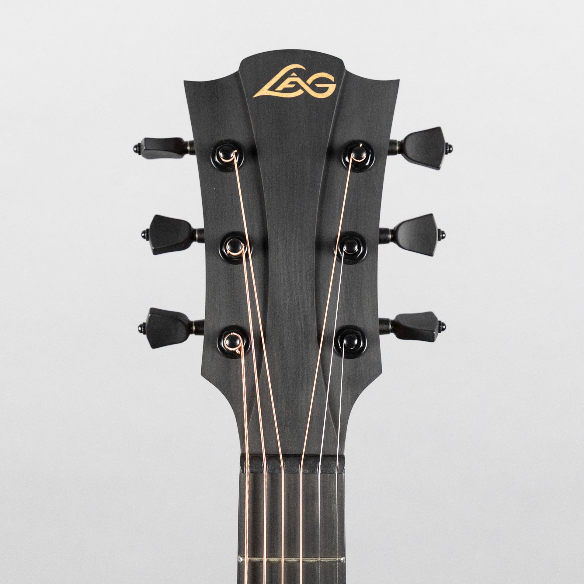 Lag Sauvage-PE Parlor Acoustic/Electric Guitar, Brankowood Top / Smoked Eucalyptus Rough Sawn Back & Sides