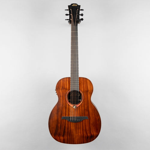 Lag Sauvage-TE Travel Acoustic/Electric Guitar, Brankowood Top / Smoked Eucalyptus Rough Sawn Back & Sides