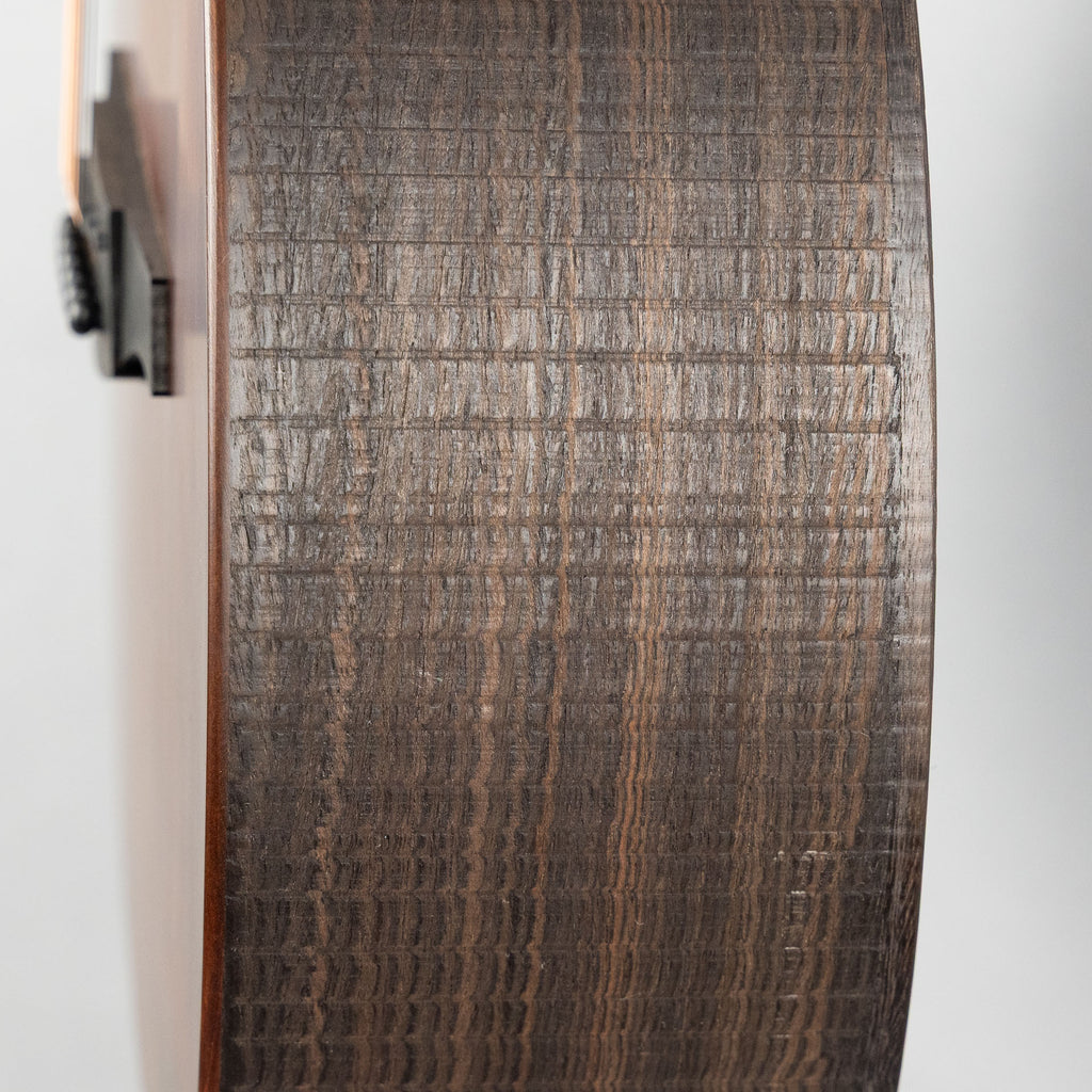 Lag Sauvage-TE Travel Acoustic/Electric Guitar, Brankowood Top / Smoked Eucalyptus Rough Sawn Back & Sides