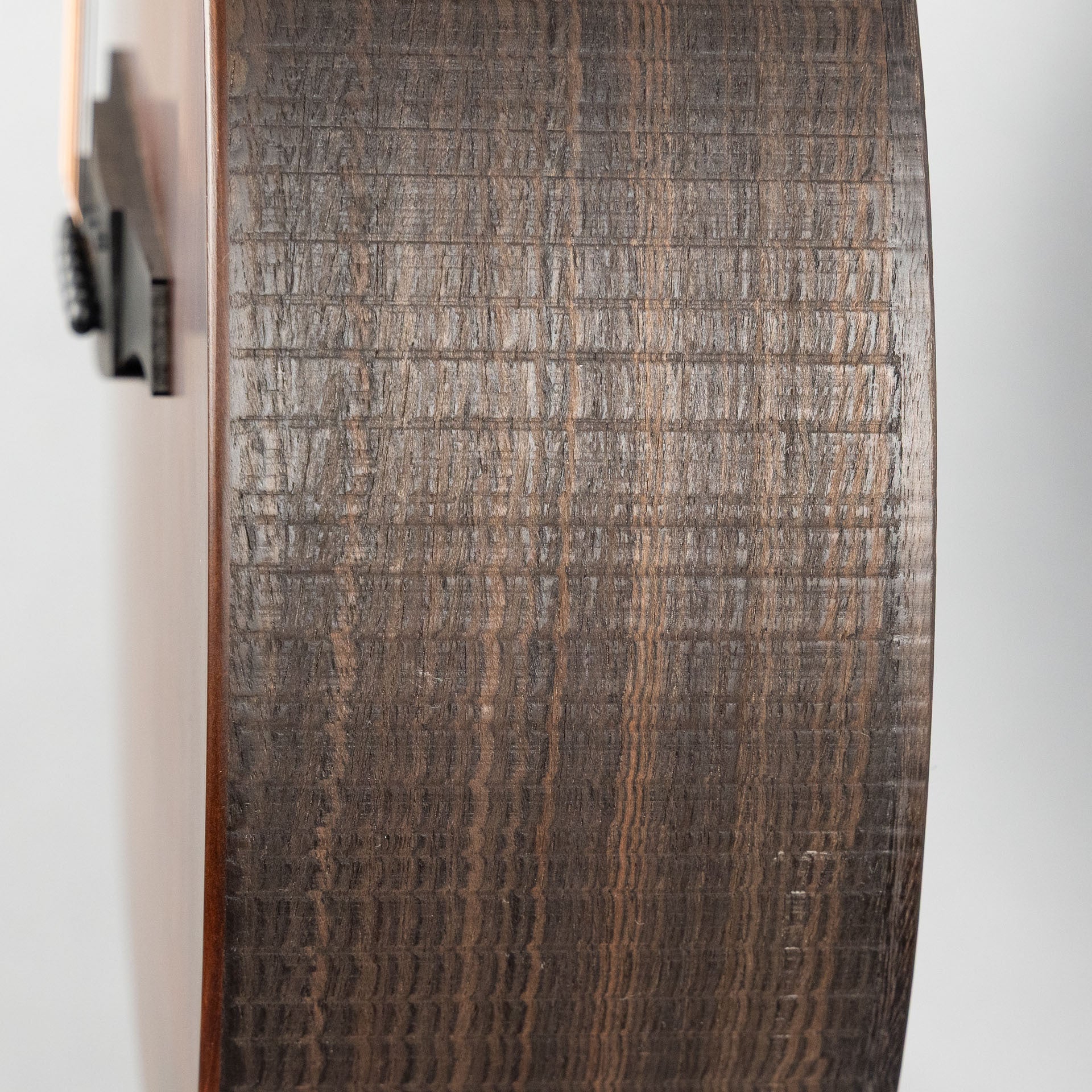 Lag Sauvage-TE Travel Acoustic/Electric Guitar, Brankowood Top / Smoked Eucalyptus Rough Sawn Back & Sides