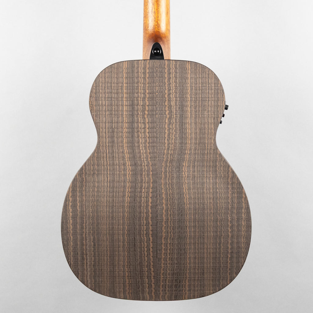 Lag Sauvage-TE Travel Acoustic/Electric Guitar, Brankowood Top / Smoked Eucalyptus Rough Sawn Back & Sides