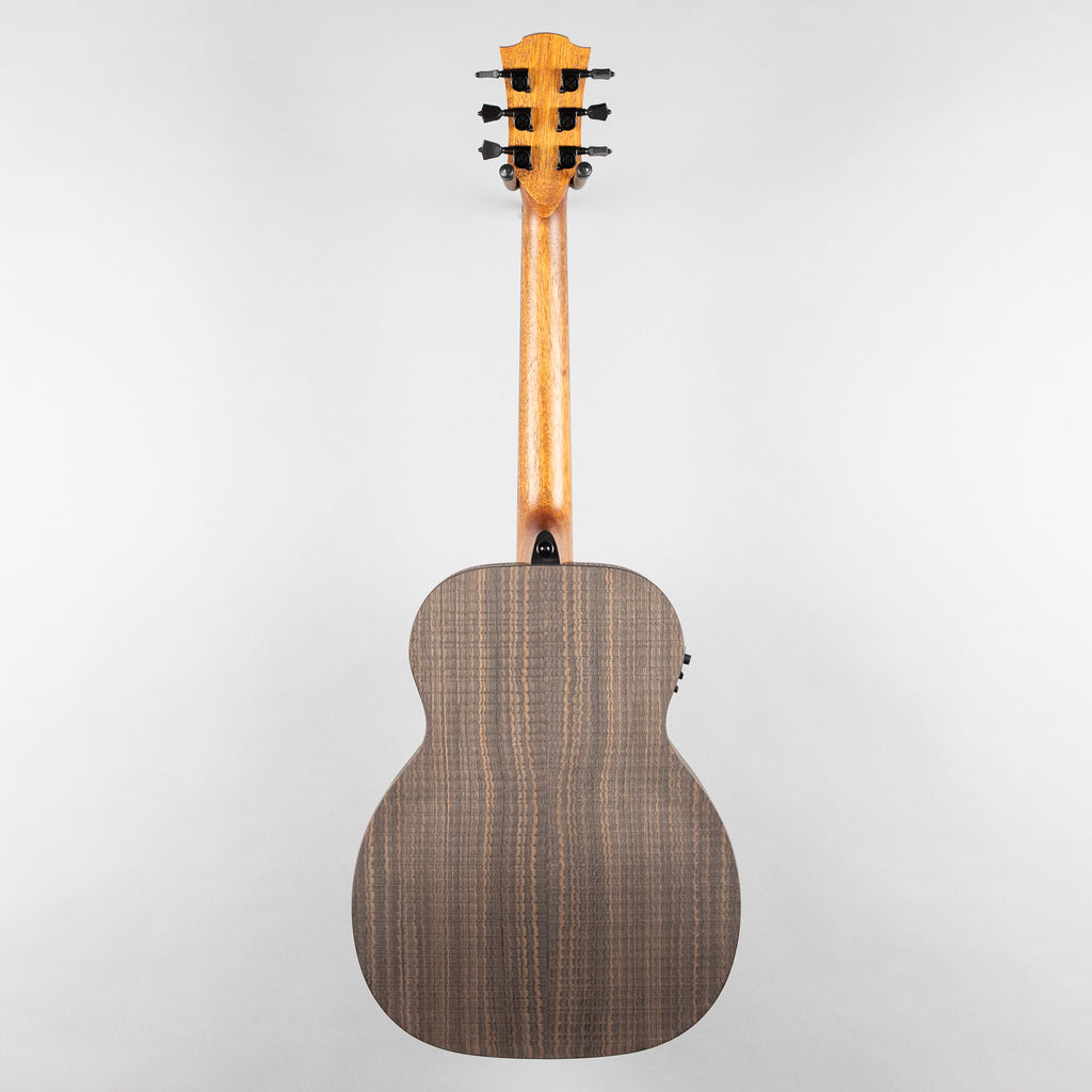 Lag Sauvage-TE Travel Acoustic/Electric Guitar, Brankowood Top / Smoked Eucalyptus Rough Sawn Back & Sides