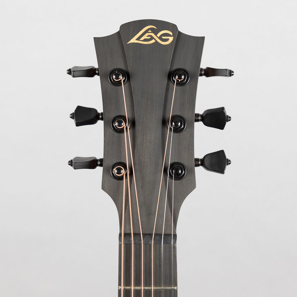 Lag Sauvage-TE Travel Acoustic/Electric Guitar, Brankowood Top / Smoked Eucalyptus Rough Sawn Back & Sides