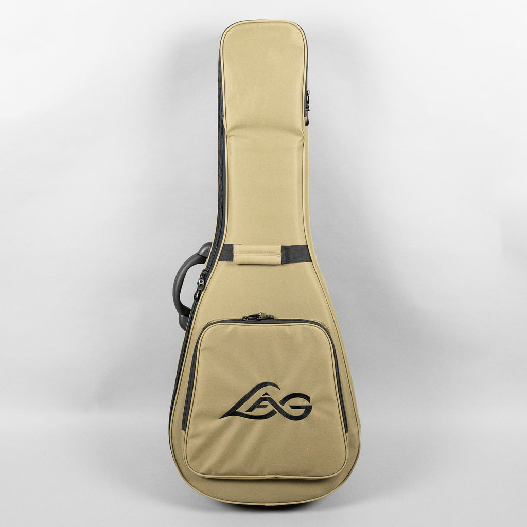 Lag Sauvage-TE Travel Acoustic/Electric Guitar, Brankowood Top / Smoked Eucalyptus Rough Sawn Back & Sides