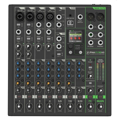 Mackie ProFx10 GO 10-Channel Battery Powered Analog Mixer