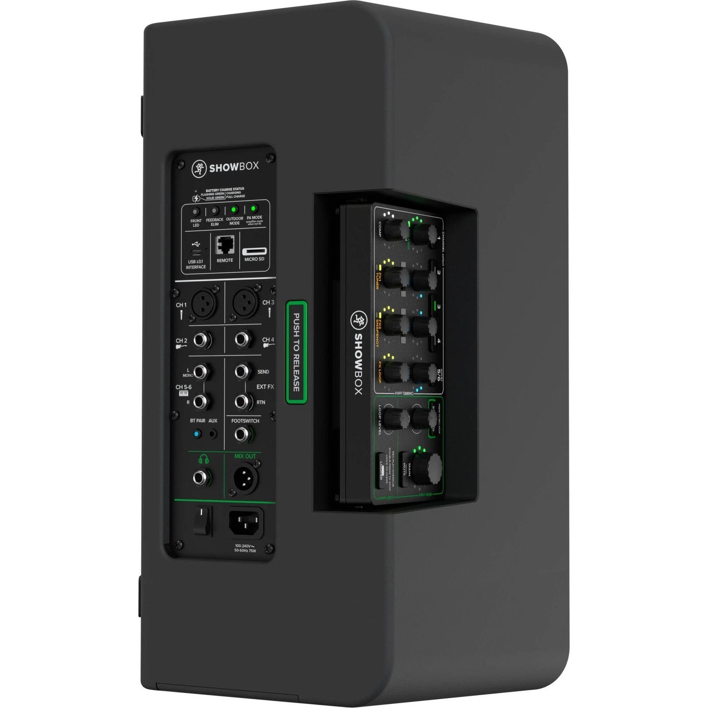 Mackie ShowBox Battery Powered All-In-One Performance Rig with Breakaway Mix Control