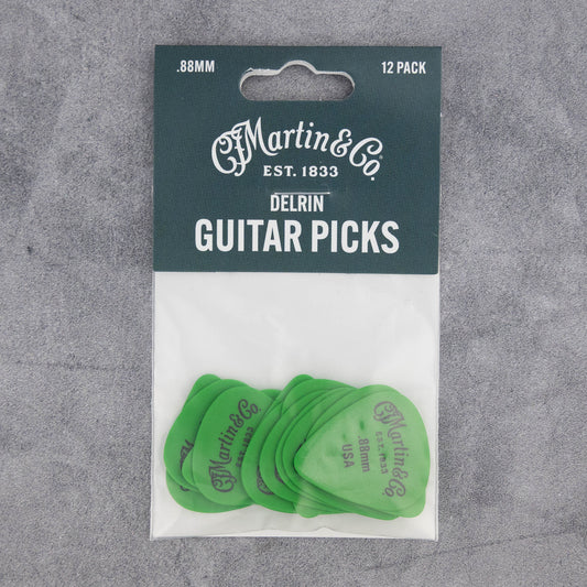 Martin Delrin Picks, Green 0.80mm, 12-Pack
