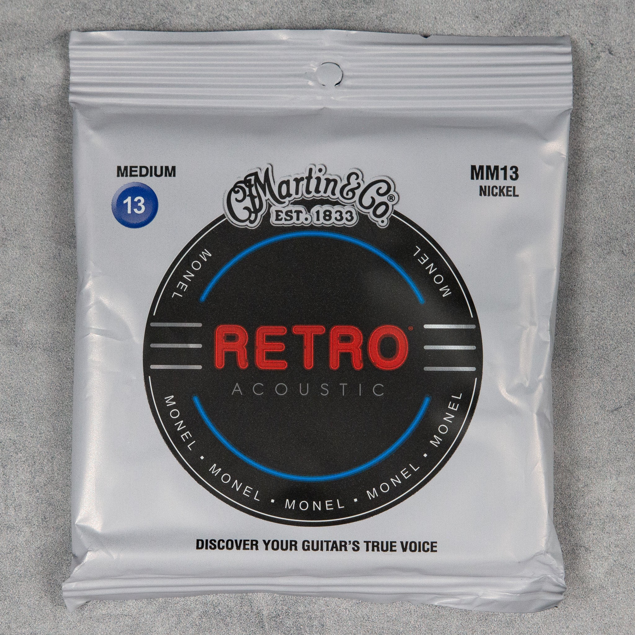 Martin MM13 Retro Acoustic Guitar Strings, Medium Gauge .013-.056