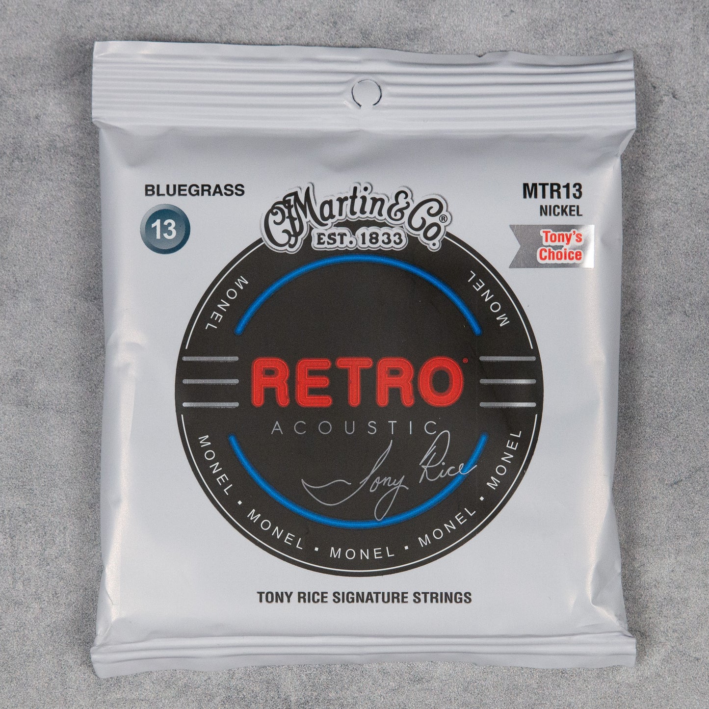 Martin MTR13 Retro Acoustic Guitar Strings, Blue Grass - Tony Rice's Choice .013-.056