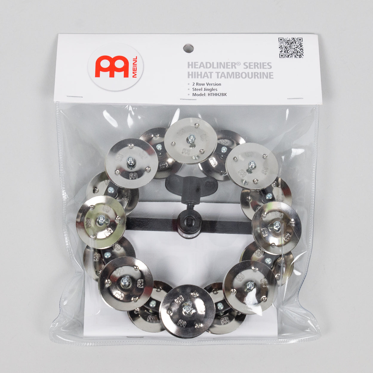 Meinl 5" Hihat Tambourine, Dual Row, Stainless Steel Jingles