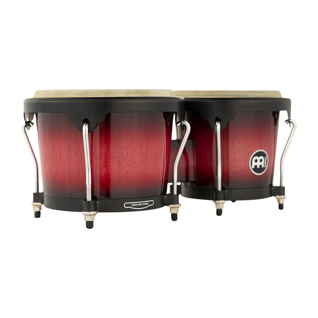 Meinl HB100WRB Headliner Series Bongo, 6 3/4" Macho & 8" Hembra, Wine Red Burst
