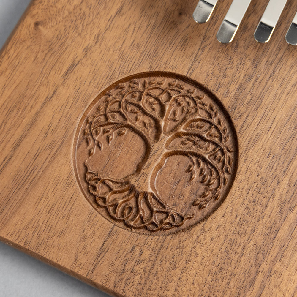 Meinl Sonic Energy KL1001TOL 10-Note Solid Kalimba, Tree of Life, Black Walnut