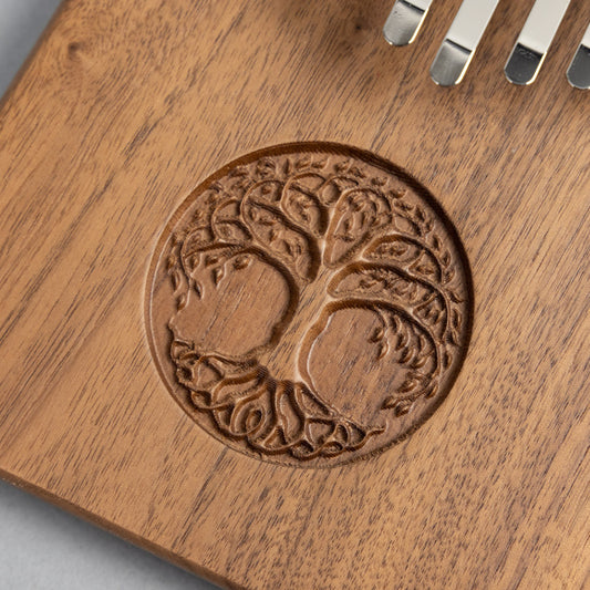 Meinl Sonic Energy KL1001TOL 10-Note Solid Kalimba, Tree of Life, Black Walnut
