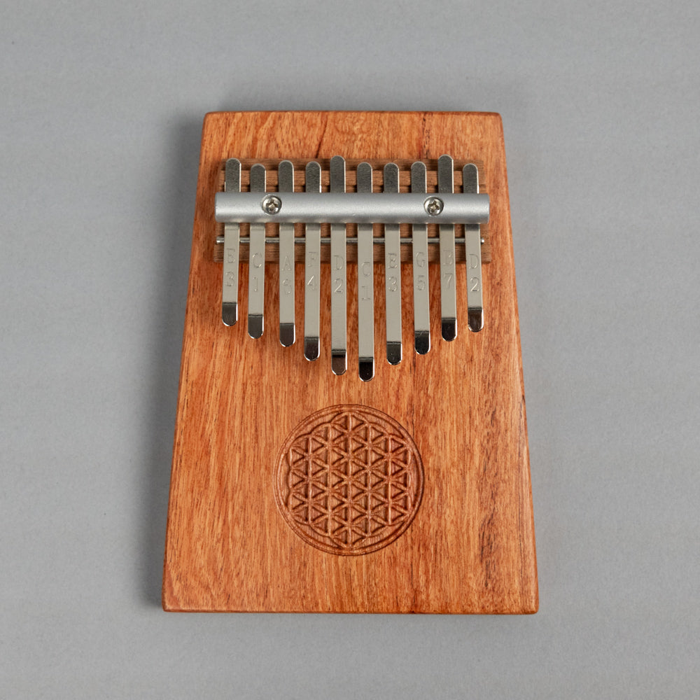 Meinl Sonic Energy KL1002FOL 10-Note Solid Kalimba, Flower of Life, Zambesi Redwood